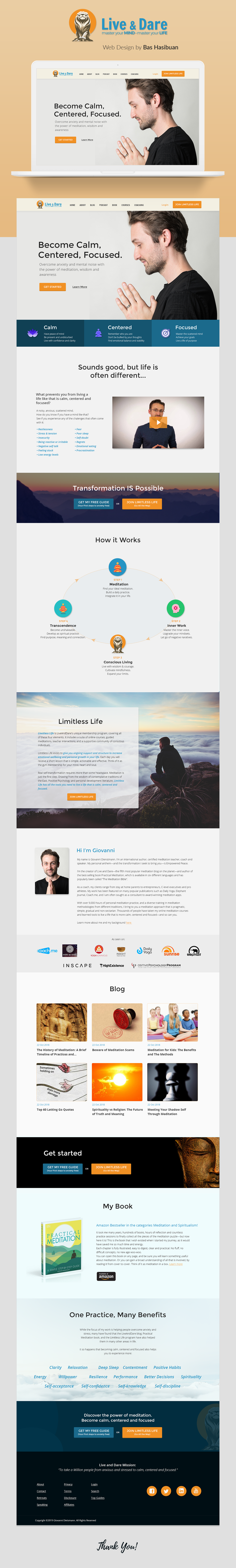 Live and Dare - Meditation Website